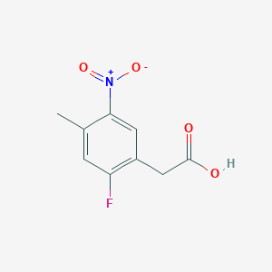 molecular formula C9H8FNO4 B2922047 2-Fluoro-4-methyl-5-nitrophenylacetic acid CAS No. 1803792-42-8