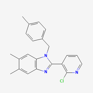 2-(2-chloro-3-pyridinyl)-5,6-dimethyl-1-(4-methylbenzyl)-1H-1,3-benzimidazole