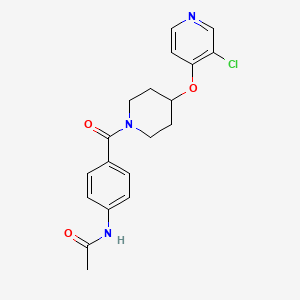 molecular formula C19H20ClN3O3 B2922051 N-(4-(4-((3-chloropyridin-4-yl)oxy)piperidine-1-carbonyl)phenyl)acetamide CAS No. 2034366-23-7