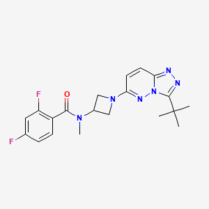 molecular formula C20H22F2N6O B2922052 N-(1-(3-(叔丁基)-[1,2,4]三唑并[4,3-b]哒嗪-6-基)氮杂环丁-3-基)-2,4-二氟-N-甲基苯甲酰胺 CAS No. 2309309-37-1