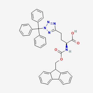 molecular formula C39H33N5O4 B2922054 (S)-2-((((9H-Fluoren-9-yl)methoxy)carbonyl)amino)-4-(2-trityl-2H-tetrazol-5-yl)butanoic acid CAS No. 1820580-80-0