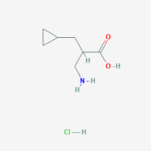 molecular formula C7H14ClNO2 B2922056 3-Amino-2-(cyclopropylmethyl)propanoic acid hydrochloride CAS No. 1955492-76-8