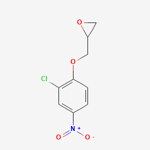 molecular formula C9H8ClNO4 B2922061 2-[(2-氯-4-硝基苯氧基)甲基]环氧乙烷 CAS No. 69114-04-1
