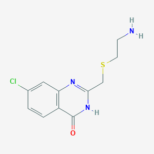 molecular formula C11H12ClN3OS B2922067 2-{[(2-aminoethyl)sulfanyl]methyl}-7-chloroquinazolin-4(3H)-one CAS No. 919724-94-0