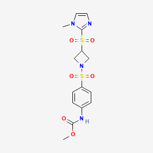 methyl (4-((3-((1-methyl-1H-imidazol-2-yl)sulfonyl)azetidin-1-yl)sulfonyl)phenyl)carbamate