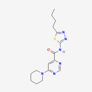 molecular formula C16H22N6OS B2922075 N-(5-butyl-1,3,4-thiadiazol-2-yl)-6-(piperidin-1-yl)pyrimidine-4-carboxamide CAS No. 2034228-53-8