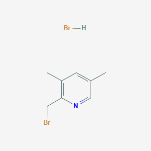 molecular formula C8H11Br2N B2922076 2-(Bromomethyl)-3,5-dimethylpyridine hydrobromide CAS No. 1632285-93-8