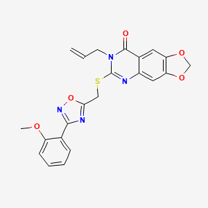 7-allyl-6-(((3-(2-methoxyphenyl)-1,2,4-oxadiazol-5-yl)methyl)thio)-[1,3]dioxolo[4,5-g]quinazolin-8(7H)-one