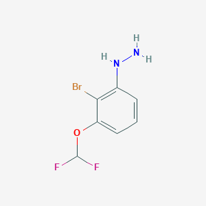molecular formula C7H7BrF2N2O B2922079 1-(2-Bromo-3-(difluoromethoxy)phenyl)hydrazine CAS No. 1807058-17-8