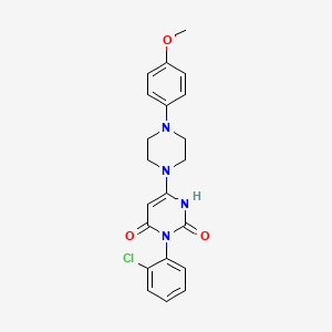 3-(2-chlorophenyl)-6-(4-(4-methoxyphenyl)piperazin-1-yl)pyrimidine-2,4(1H,3H)-dione