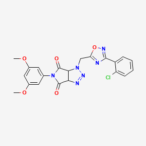 1-((3-(2-chlorophenyl)-1,2,4-oxadiazol-5-yl)methyl)-5-(3,5-dimethoxyphenyl)-1,6a-dihydropyrrolo[3,4-d][1,2,3]triazole-4,6(3aH,5H)-dione
