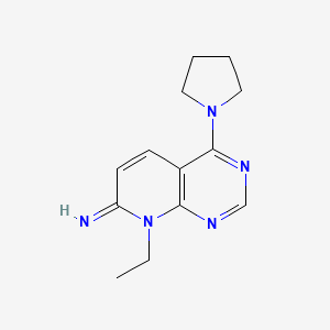 molecular formula C13H17N5 B2922096 8-乙基-4-(吡咯烷-1-基)吡啶并[2,3-d]嘧啶-7(8H)-亚胺 CAS No. 2034375-06-7