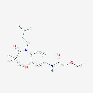 2-ethoxy-N-(5-isopentyl-3,3-dimethyl-4-oxo-2,3,4,5-tetrahydrobenzo[b][1,4]oxazepin-8-yl)acetamide