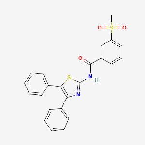 molecular formula C23H18N2O3S2 B2922104 N-(4,5-diphenylthiazol-2-yl)-3-(methylsulfonyl)benzamide CAS No. 896027-72-8