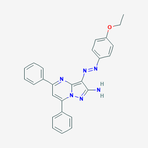 3-[(4-Ethoxyphenyl)diazenyl]-5,7-diphenylpyrazolo[1,5-a]pyrimidin-2-amine