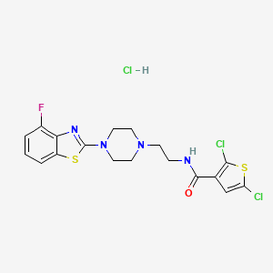 2,5-dichloro-N-(2-(4-(4-fluorobenzo[d]thiazol-2-yl)piperazin-1-yl)ethyl)thiophene-3-carboxamide hydrochloride