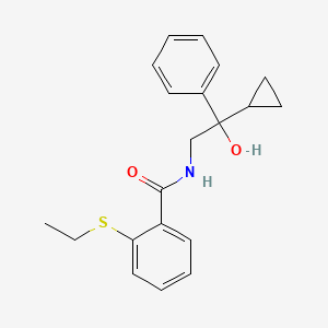 molecular formula C20H23NO2S B2922116 N-(2-环丙基-2-羟基-2-苯乙基)-2-(乙硫基)苯甲酰胺 CAS No. 1421499-65-1
