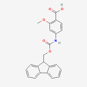 molecular formula C23H19NO5 B2922117 4-({[(9H-fluoren-9-yl)methoxy]carbonyl}amino)-2-methoxybenzoic acid CAS No. 1690911-20-6