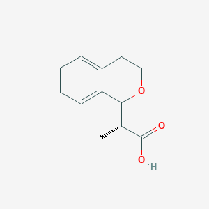 molecular formula C12H14O3 B2922118 (2R)-2-(3,4-Dihydro-1H-isochromen-1-yl)propanoic acid CAS No. 2248214-91-5