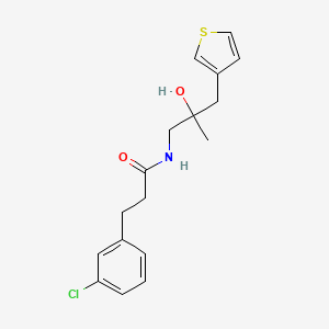 molecular formula C17H20ClNO2S B2922122 3-(3-氯苯基)-N-{2-羟基-2-[(噻吩-3-基)甲基]丙基}丙酰胺 CAS No. 2097858-28-9