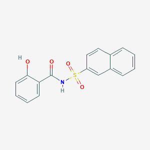 molecular formula C17H13NO4S B2922125 2-hydroxy-N-naphthalen-2-ylsulfonylbenzamide CAS No. 109090-74-6