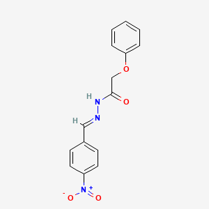 molecular formula C15H13N3O4 B2922130 N'-(4-硝基亚苄基)-2-苯氧基乙酰肼 CAS No. 303085-22-5