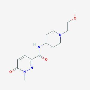 molecular formula C14H22N4O3 B2922134 N-(1-(2-甲氧基乙基)哌啶-4-基)-1-甲基-6-氧代-1,6-二氢哒嗪-3-甲酰胺 CAS No. 1421496-91-4