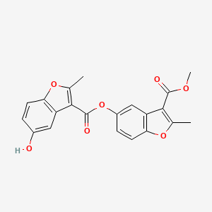 molecular formula C21H16O7 B2922144 3-(甲氧基羰基)-2-甲基苯并呋喃-5-基5-羟基-2-甲基苯并呋喃-3-羧酸酯 CAS No. 308297-87-2