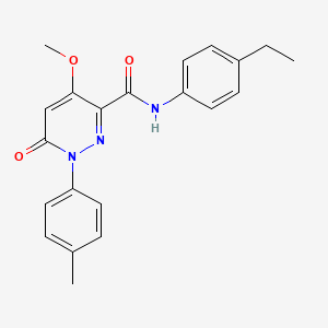molecular formula C21H21N3O3 B2922146 N-(4-ethylphenyl)-4-methoxy-1-(4-methylphenyl)-6-oxopyridazine-3-carboxamide CAS No. 1004392-54-4