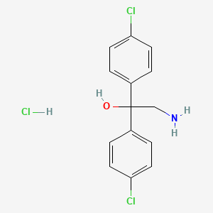 molecular formula C14H14Cl3NO B2922149 2-Amino-1,1-bis(4-chlorophenyl)ethan-1-ol hydrochloride CAS No. 1052540-16-5