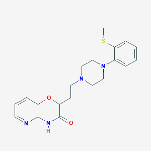 molecular formula C20H24N4O2S B2922153 2-(2-{4-[2-(甲硫基)苯基]哌嗪}乙基)-2H-吡啶并[3,2-b][1,4]恶嗪-3(4H)-酮 CAS No. 860651-27-0