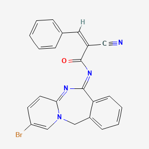 molecular formula C23H15BrN4O B2922159 (Z)-N-(2-Bromo-11H-pyrido[1,2-b][2,4]benzodiazepin-6-ylidene)-2-cyano-3-phenylprop-2-enamide CAS No. 325748-11-6