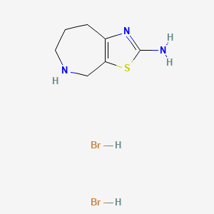 molecular formula C7H13Br2N3S B2922162 5,6,7,8-Tetrahydro-4H-[1,3]thiazolo[5,4-c]azepin-2-amine;dihydrobromide CAS No. 1987076-91-4