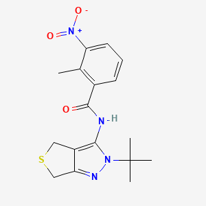 N-(2-(tert-butyl)-4,6-dihydro-2H-thieno[3,4-c]pyrazol-3-yl)-2-methyl-3-nitrobenzamide