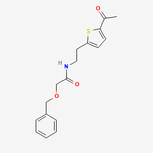 molecular formula C17H19NO3S B2922184 N-(2-(5-乙酰噻吩-2-基)乙基)-2-(苄氧基)乙酰胺 CAS No. 2034570-57-3