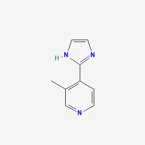 molecular formula C9H9N3 B2922191 4-(1H-imidazol-2-yl)-3-methylpyridine CAS No. 1557064-54-6