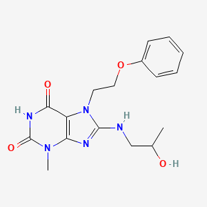 8-((2-hydroxypropyl)amino)-3-methyl-7-(2-phenoxyethyl)-1H-purine-2,6(3H,7H)-dione