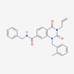 molecular formula C27H25N3O3 B2922203 3-allyl-N-benzyl-1-(2-methylbenzyl)-2,4-dioxo-1,2,3,4-tetrahydroquinazoline-7-carboxamide CAS No. 866349-20-4