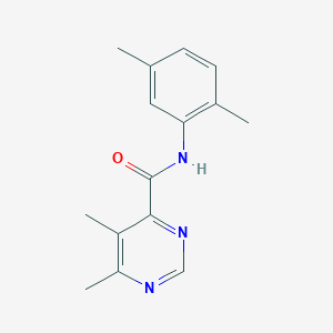 molecular formula C15H17N3O B2922211 N-(2,5-Dimethylphenyl)-5,6-dimethylpyrimidine-4-carboxamide CAS No. 2380174-83-2