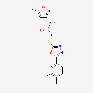 2-((5-(3,4-dimethylphenyl)-1,3,4-oxadiazol-2-yl)thio)-N-(5-methylisoxazol-3-yl)acetamide