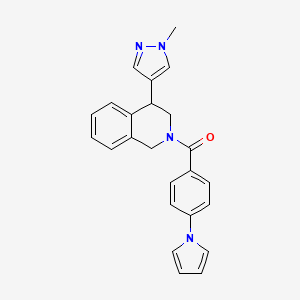 (4-(1H-pyrrol-1-yl)phenyl)(4-(1-methyl-1H-pyrazol-4-yl)-3,4-dihydroisoquinolin-2(1H)-yl)methanone