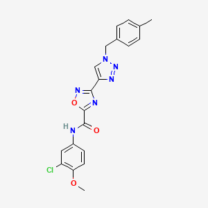 molecular formula C20H17ClN6O3 B2922216 N~5~-(3-chloro-4-methoxyphenyl)-3-[1-(4-methylbenzyl)-1H-1,2,3-triazol-4-yl]-1,2,4-oxadiazole-5-carboxamide CAS No. 1251608-37-3