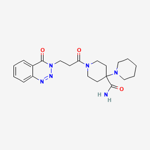 molecular formula C21H28N6O3 B2922220 1'-(3-(4-oxobenzo[d][1,2,3]triazin-3(4H)-yl)propanoyl)-[1,4'-bipiperidine]-4'-carboxamide CAS No. 440331-74-8