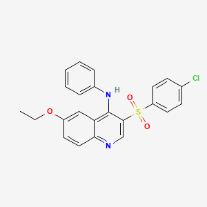 3-((4-chlorophenyl)sulfonyl)-6-ethoxy-N-phenylquinolin-4-amine