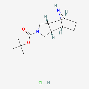 tert-butyl rac-(1R,2S,6R,7S)-4,10-diazatricyclo[5.2.1.0~2,6~]decane-4-carboxylate hydrochloride