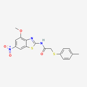 N-(4-methoxy-6-nitrobenzo[d]thiazol-2-yl)-2-(p-tolylthio)acetamide