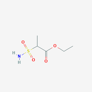 molecular formula C5H11NO4S B2922239 Ethyl 2-sulfamoylpropanoate CAS No. 55897-05-7