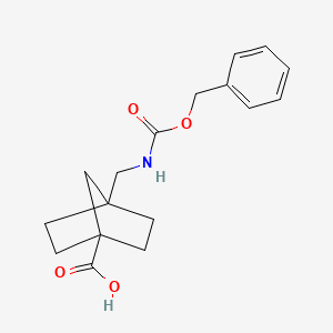 4-((((Benzyloxy)carbonyl)amino)methyl)bicyclo[2.2.1]heptane-1-carboxylic acid