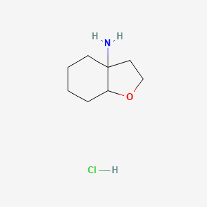 molecular formula C8H16ClNO B2922245 Octahydro-1-benzofuran-3a-amine hydrochloride CAS No. 2171989-93-6