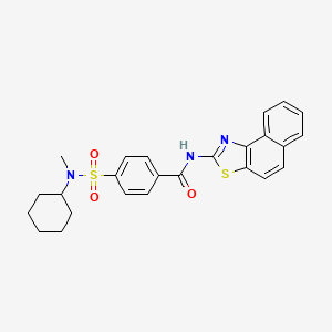 molecular formula C25H25N3O3S2 B2922248 4-(N-cyclohexyl-N-methylsulfamoyl)-N-(naphtho[1,2-d]thiazol-2-yl)benzamide CAS No. 683259-81-6